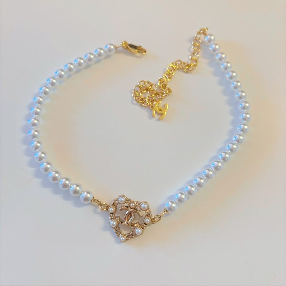 Repurposed Pearl Chanel Necklace
